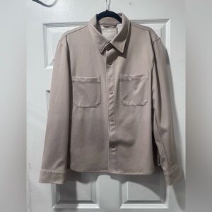 Denim & Flower Men's Light Taupe Lightweight Shirt Jacket